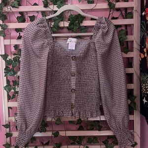 Vintage Havana Black and White Blouse